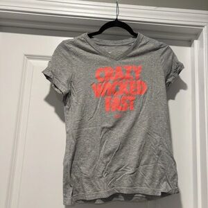 Nike Youth Size X-Large Gray Tshirt Crazy Wicked Fast Short Sleeve